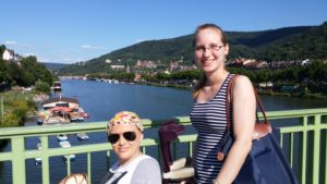 Katha pushing me through Heidelberg