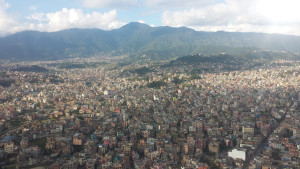Helicopter view of Kathmandu