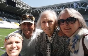 At the Juve Stadium with Mum, Nonna & Uncle